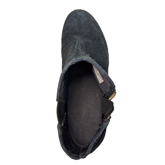 Sorel Evie Zip Wedge Leather Suede Ankle Boots Bootie Size 9 Black LL4726-010 - Picture 5 of 6